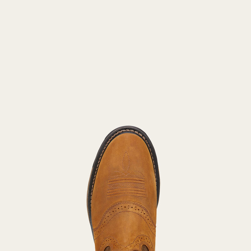 Top view of Ariat round toe