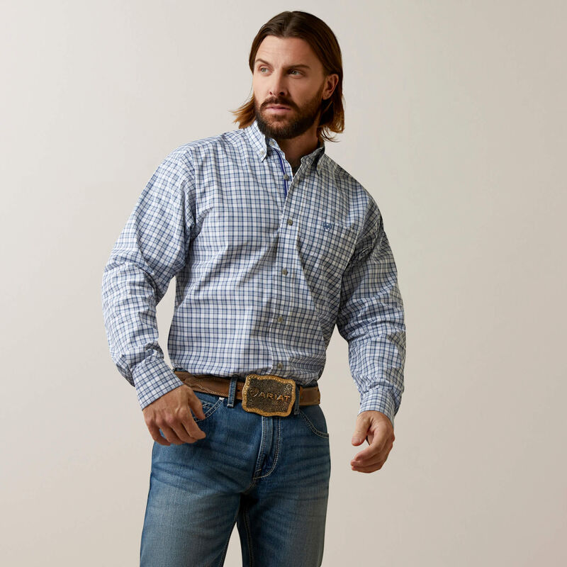 Ariat White Long Sleeve Shirt Pro Series Othman Classic Fit