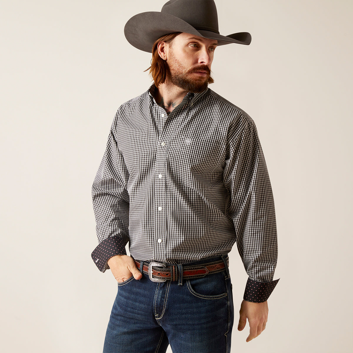 ariat dress shirts Ariat, Men's Blue Shilo Classic Fit Long-Sleeve Shirt