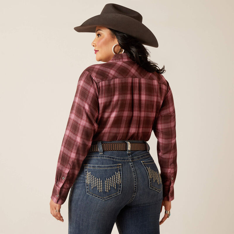 Ariat camisa vaquera de mujer roja