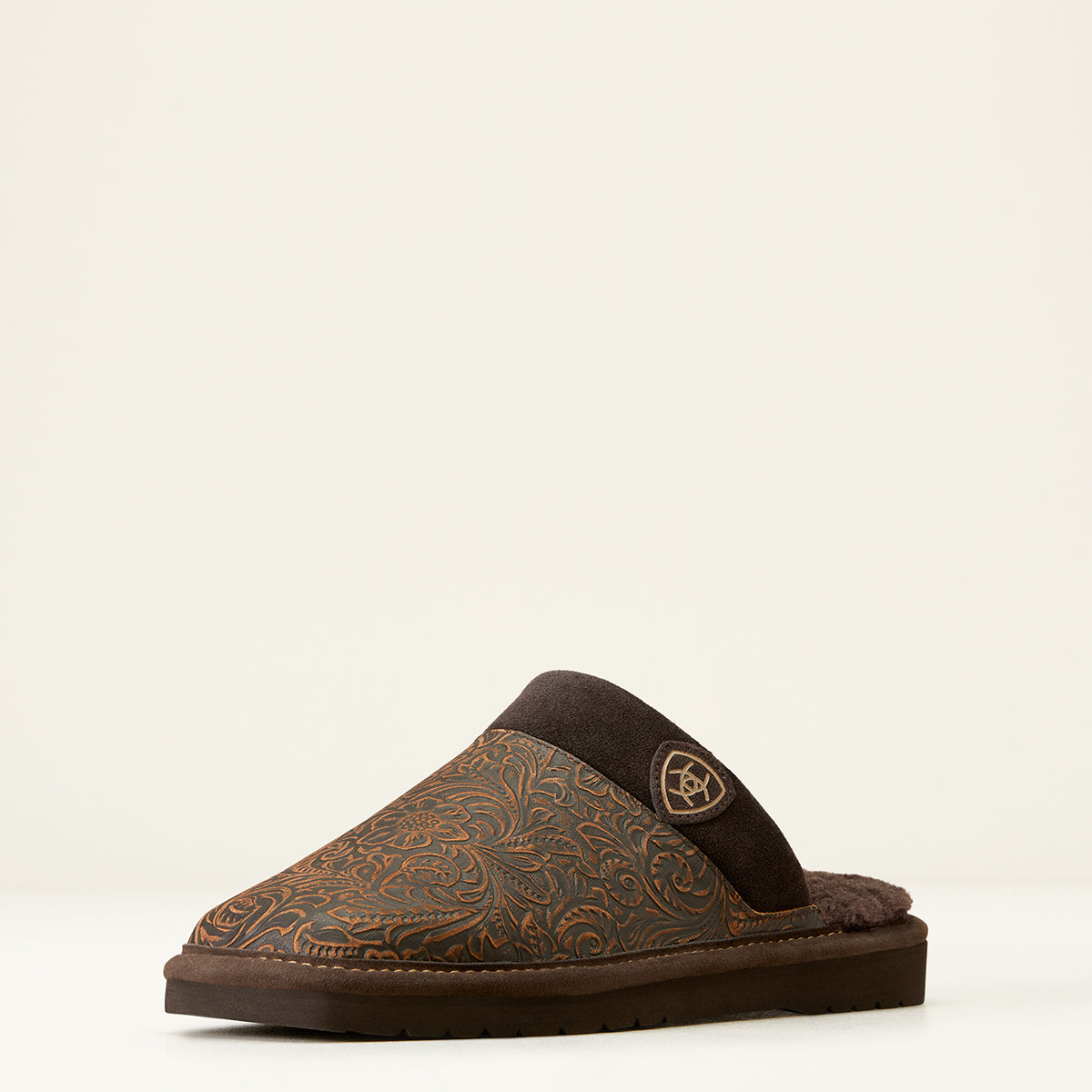 Mens Ariat Slipper Silversmith Embossed Tooling Square Toe