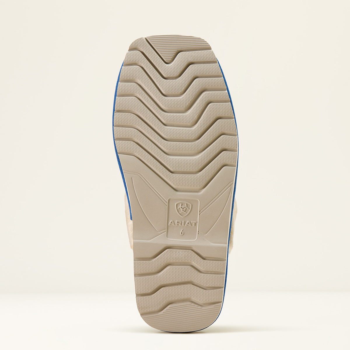 outsole of Blue ariat slipper