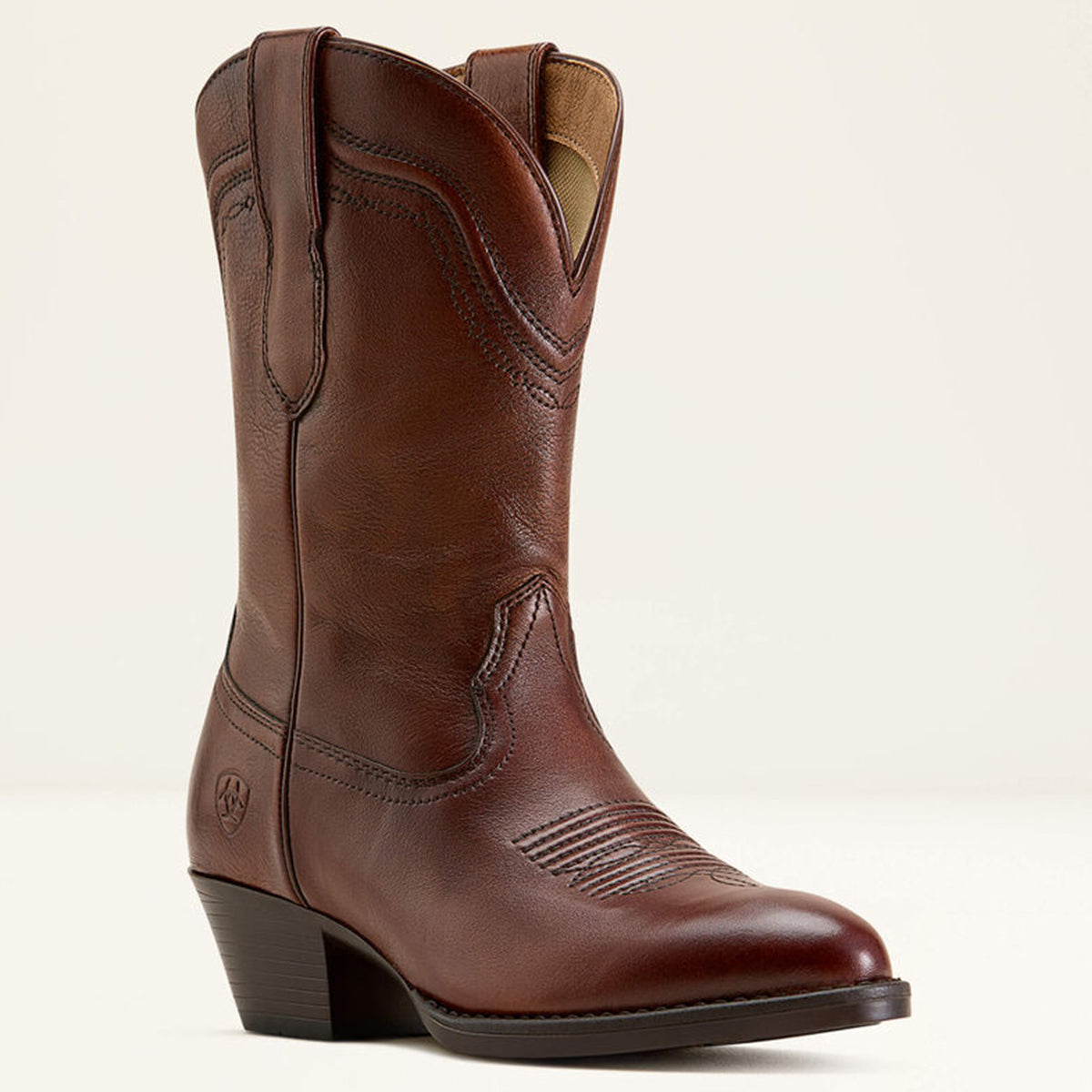 Ariat women's Grayson brown western boot with round toe profile.