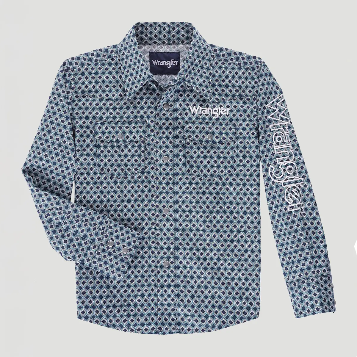 Camisa Wrangler Vaquera para Niño Azul Marino