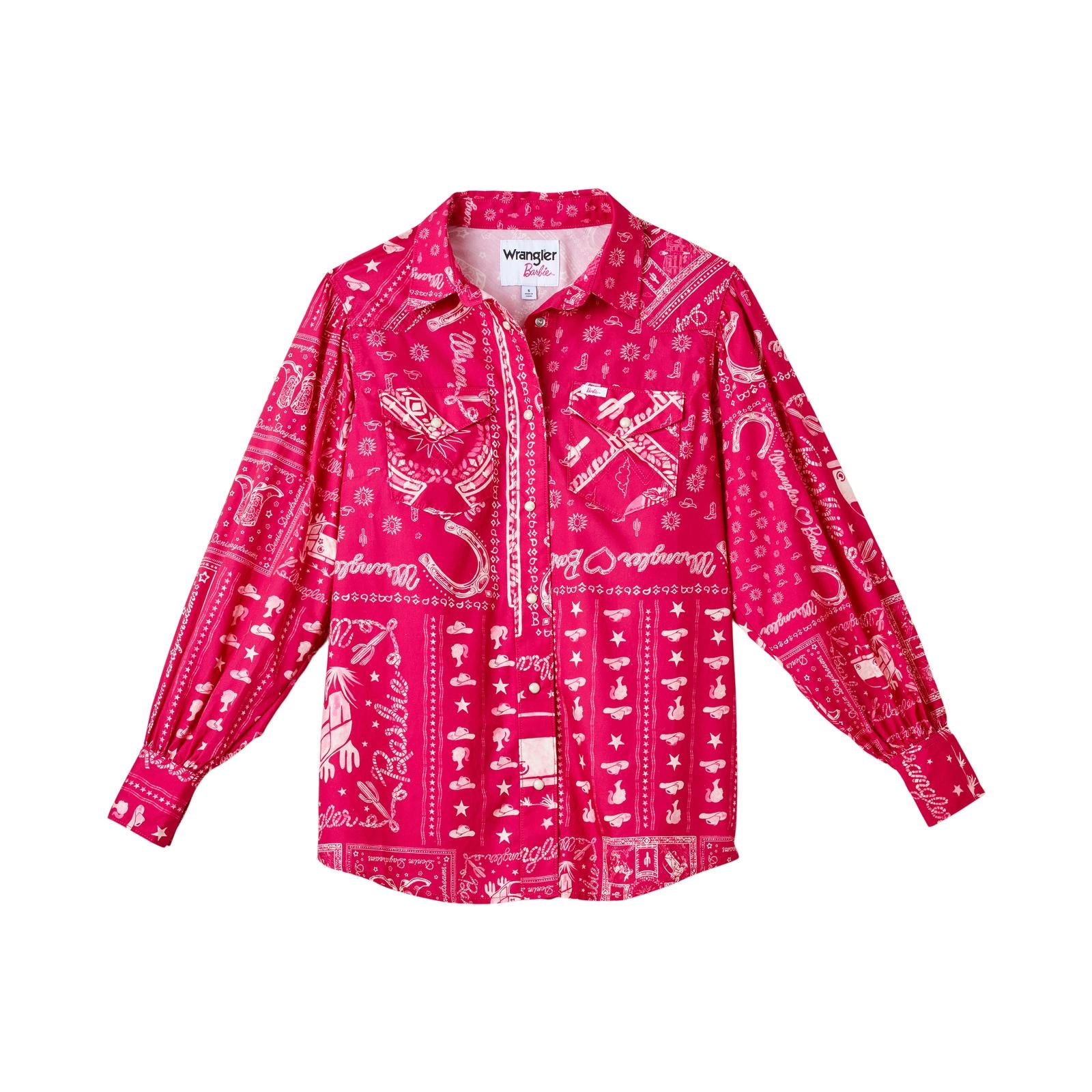 Wrangler X Barbie™ Western Balloon Pink Blouse
