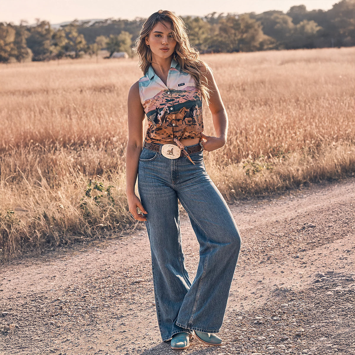 Wrangler Bailey Wide Leg High Rise Jeans