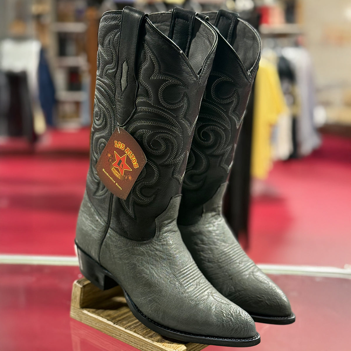 Los Altos rey smooth ostrich western boots