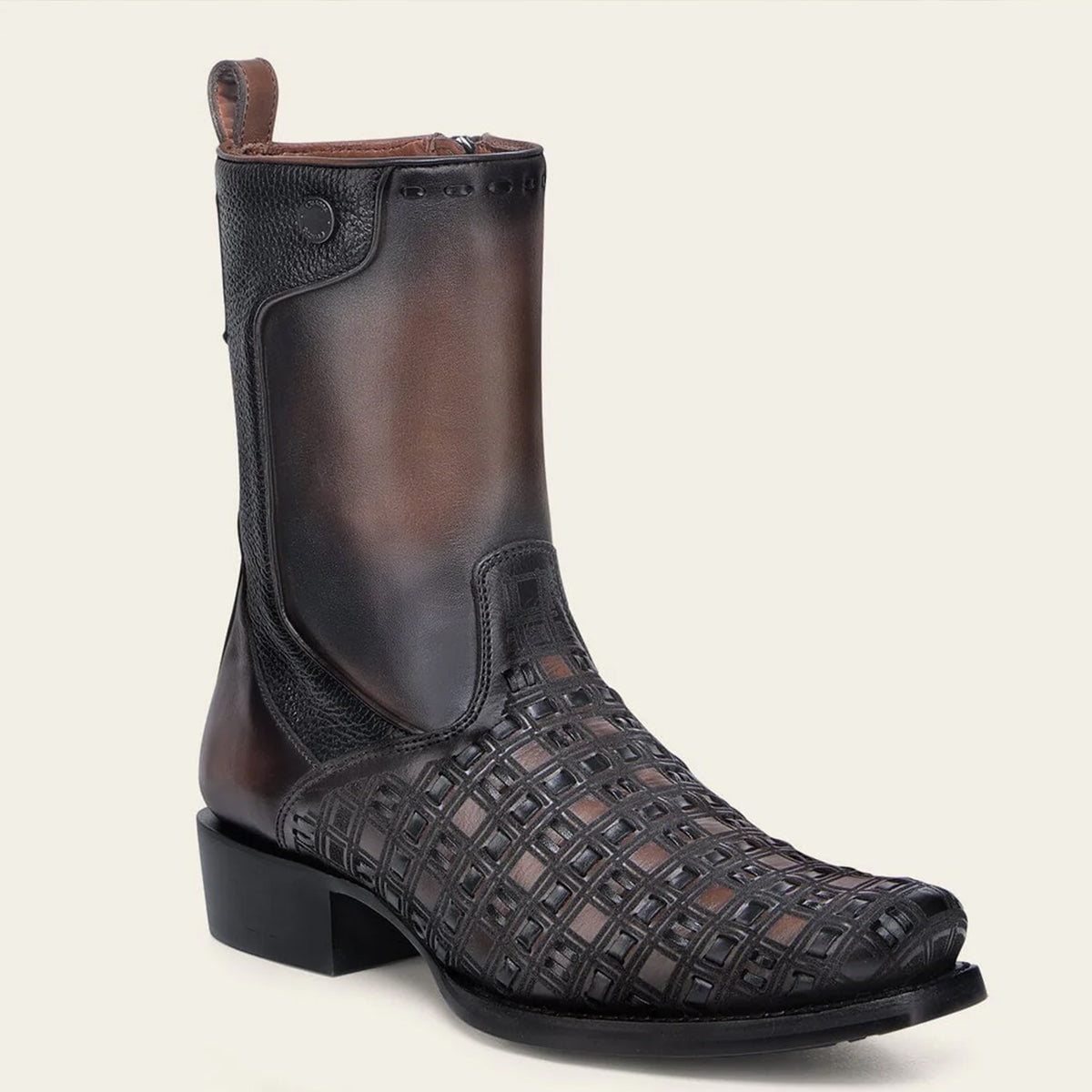 Cuadra Men's Two Tone Woven Boots Semi Square Toe