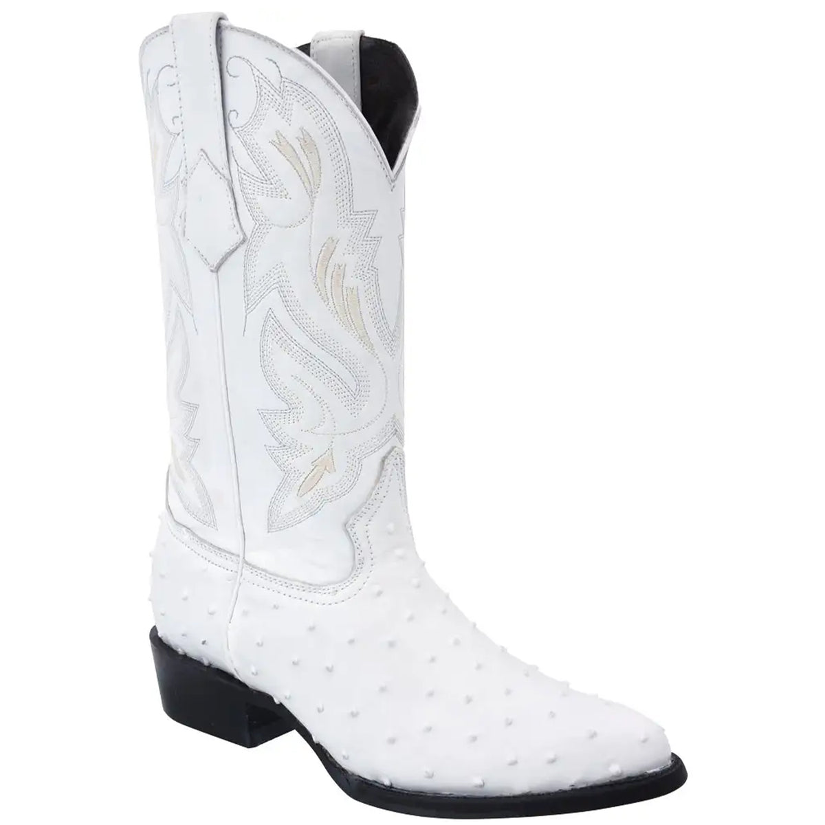 Print Ostrich Boots White - 