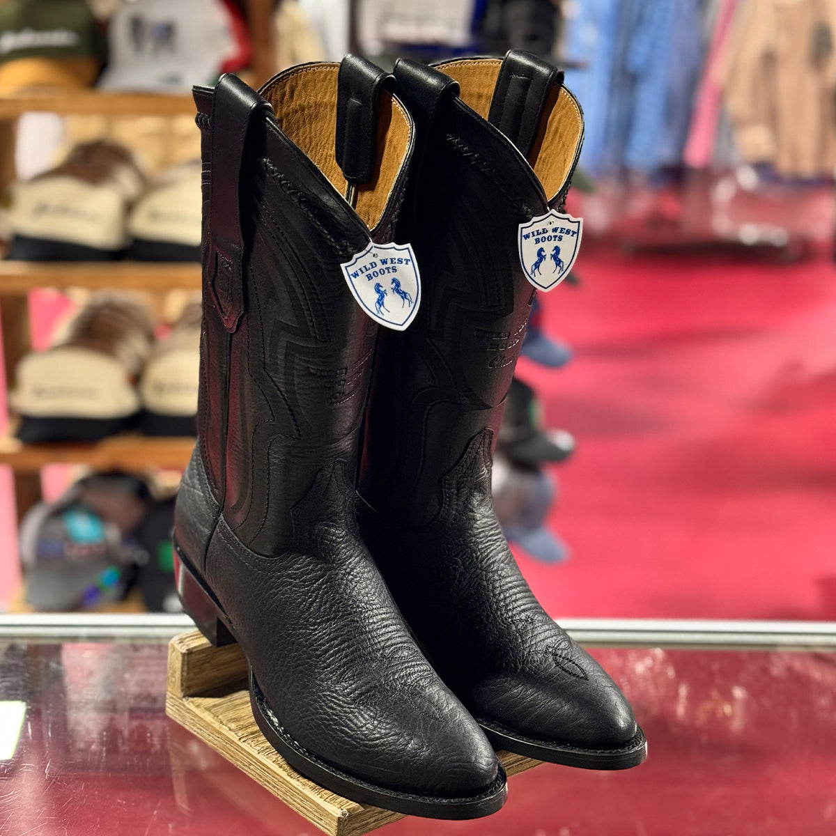 Wild West Men's Bull Shoulder Cowboy Boots R-Toe