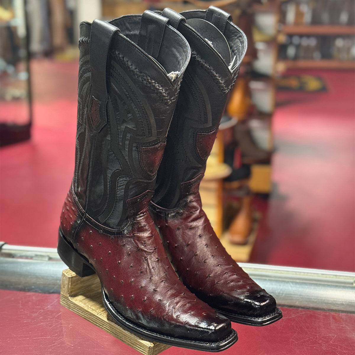 Men's Ostrich Western Boots Wild West Boots