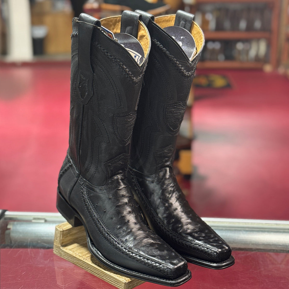 Boot Botas De Piel De Avestruz Originales Para Hombre Piel Exotica