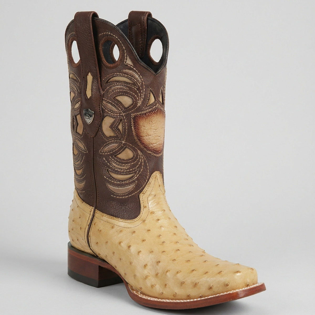 Wild West Men's Oryx Ostrich Square Toe Cowboy Boot