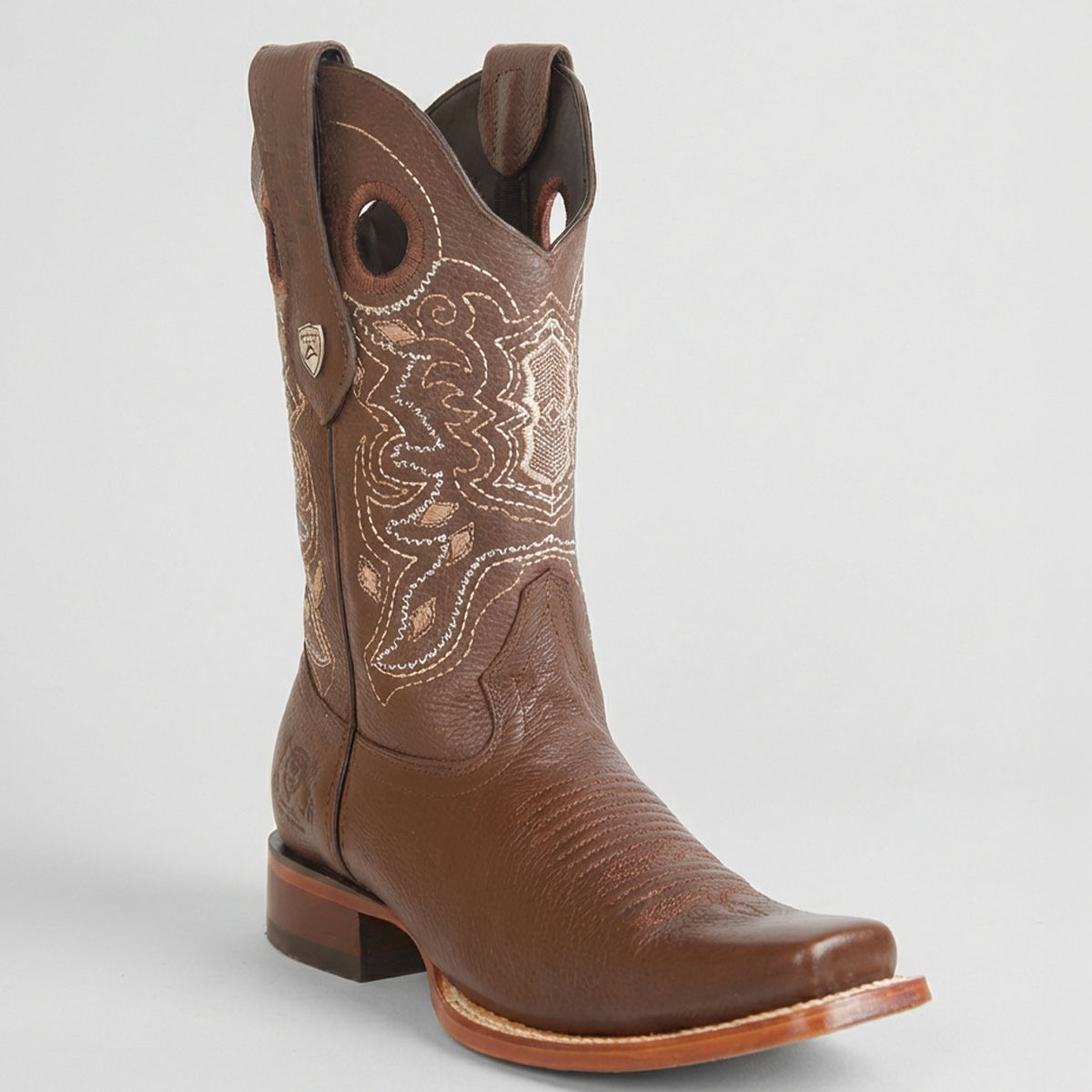 Wild West Men's Brown Square Toe Cowboy Boot