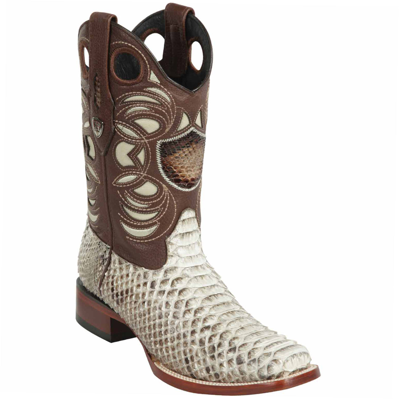 Snake skin square toe boots Clearance