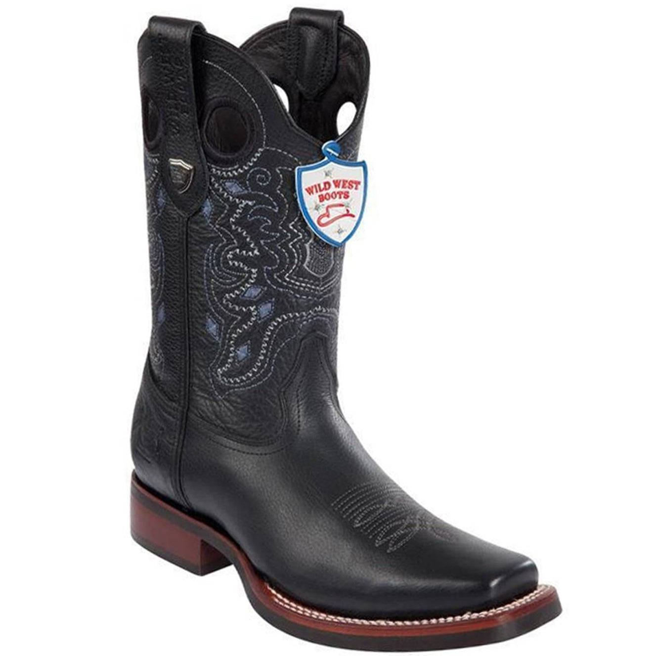 Black Square Toe Cowboy Boot