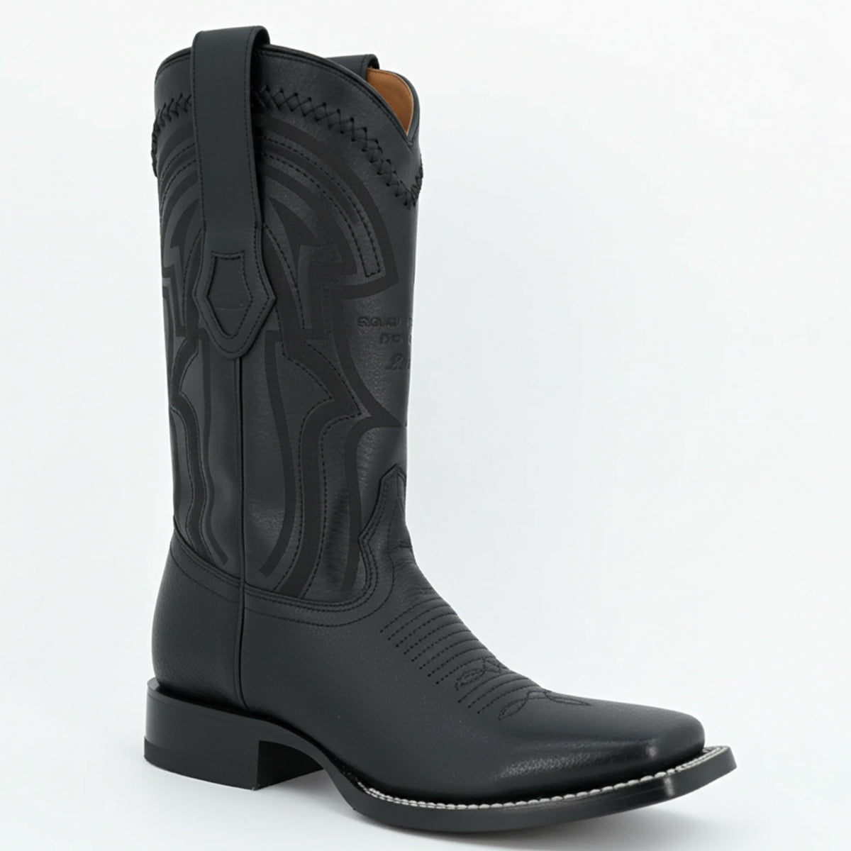 Wild West Grizzly Black Western Square Toe Boot