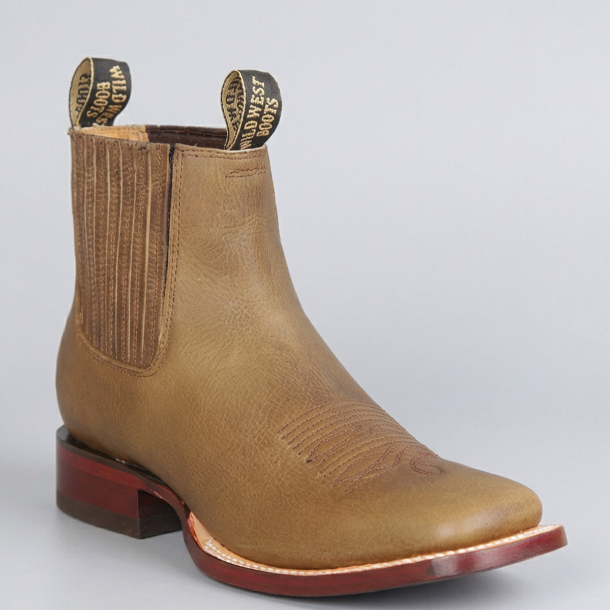 Wild West Men's Honey Ankle Boots Square Toe