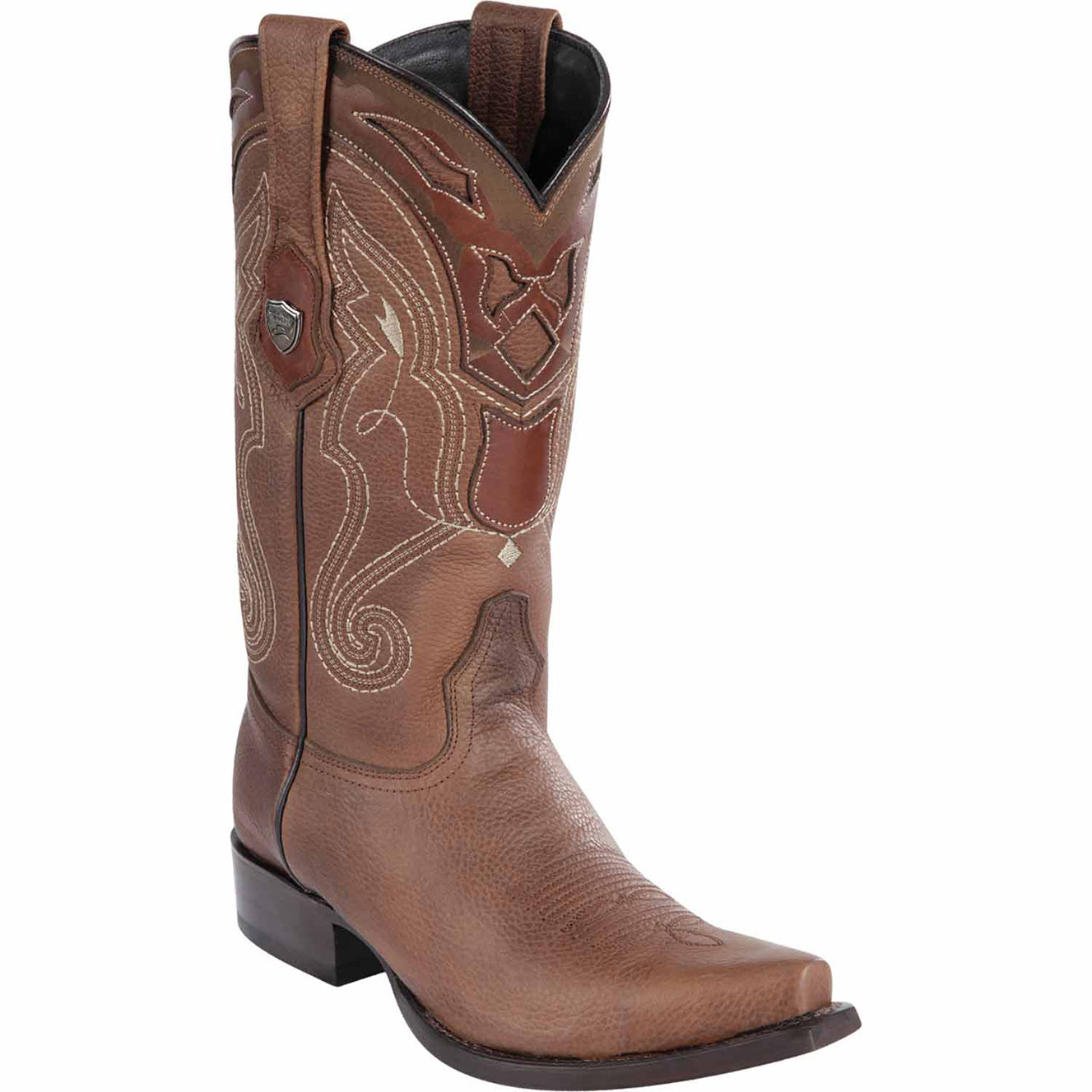 Mens Brown Cowboy Boots Snip Toe - Wild West Boots
