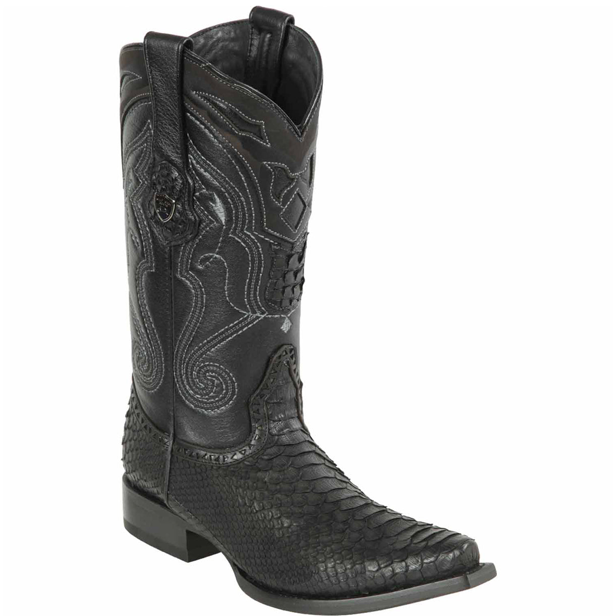Black Snakeskin Boots Wild West Boots - Main Image