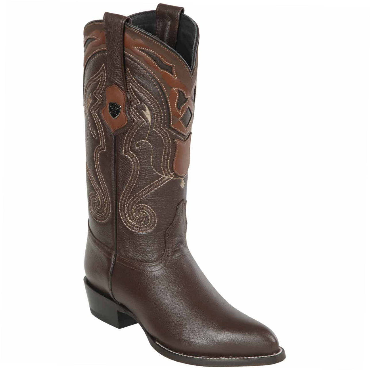 Wild West Boots - Deer Leather Brown Cowboy Boots