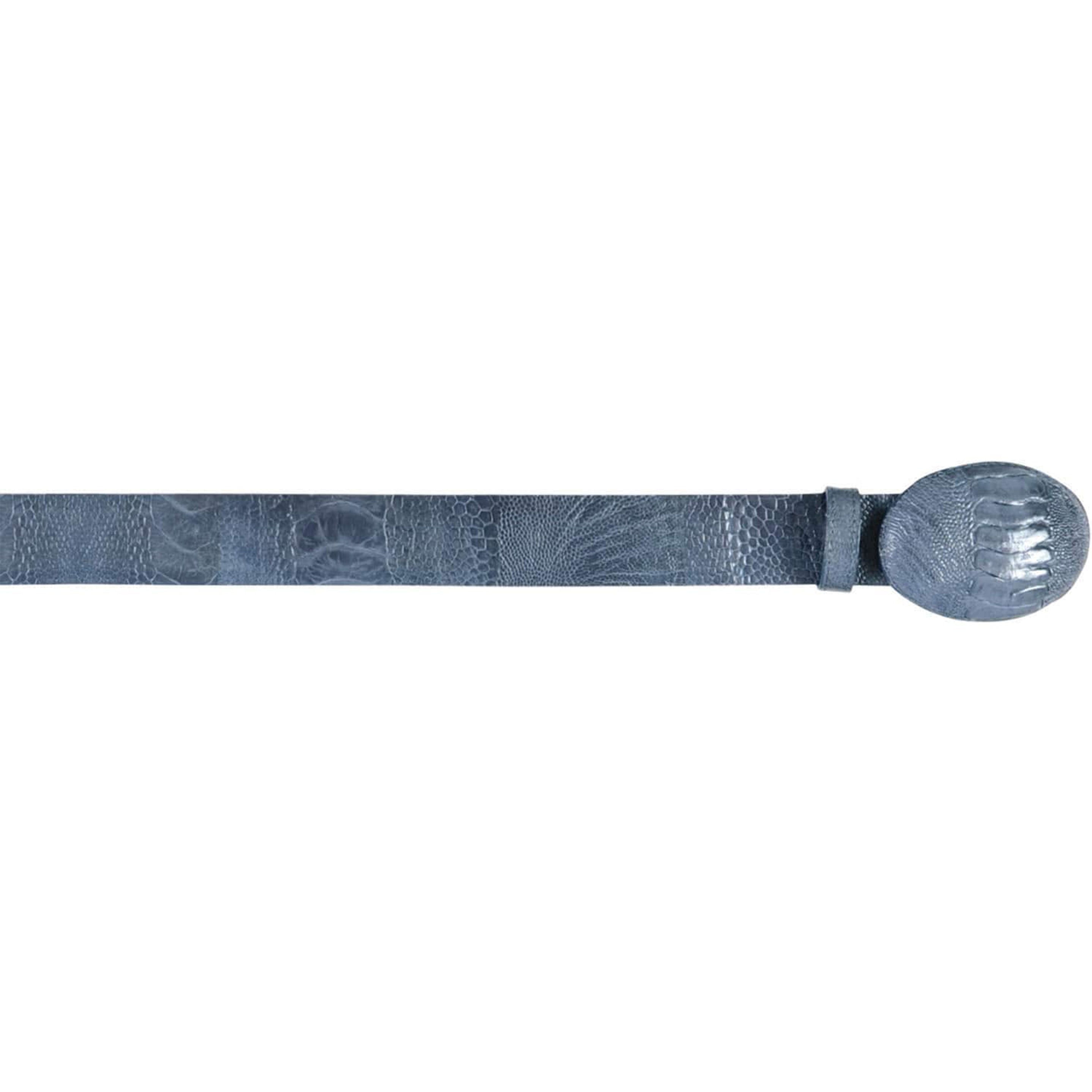 Blue Ostrich Leg Belt