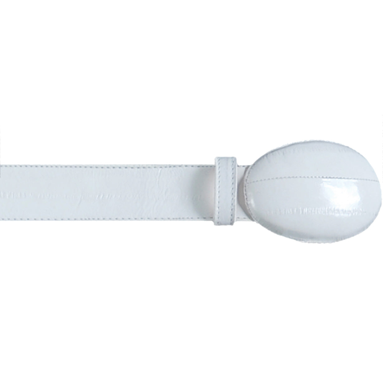Los Altos White Eel Skin Belt