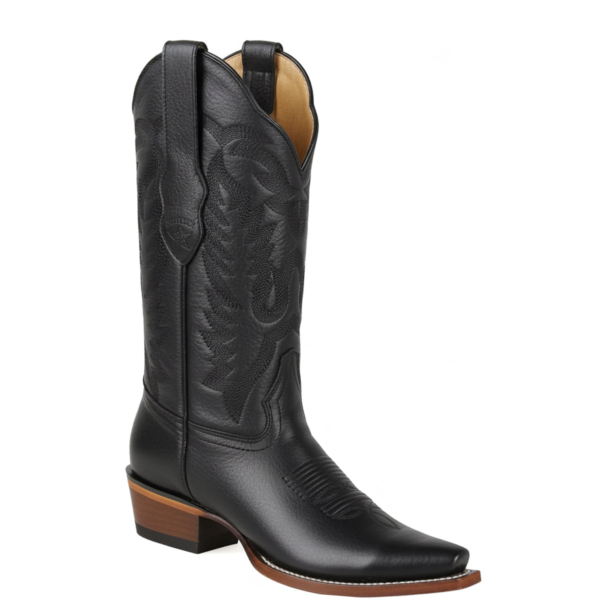 Black Snip Toe Cowgirl Boot