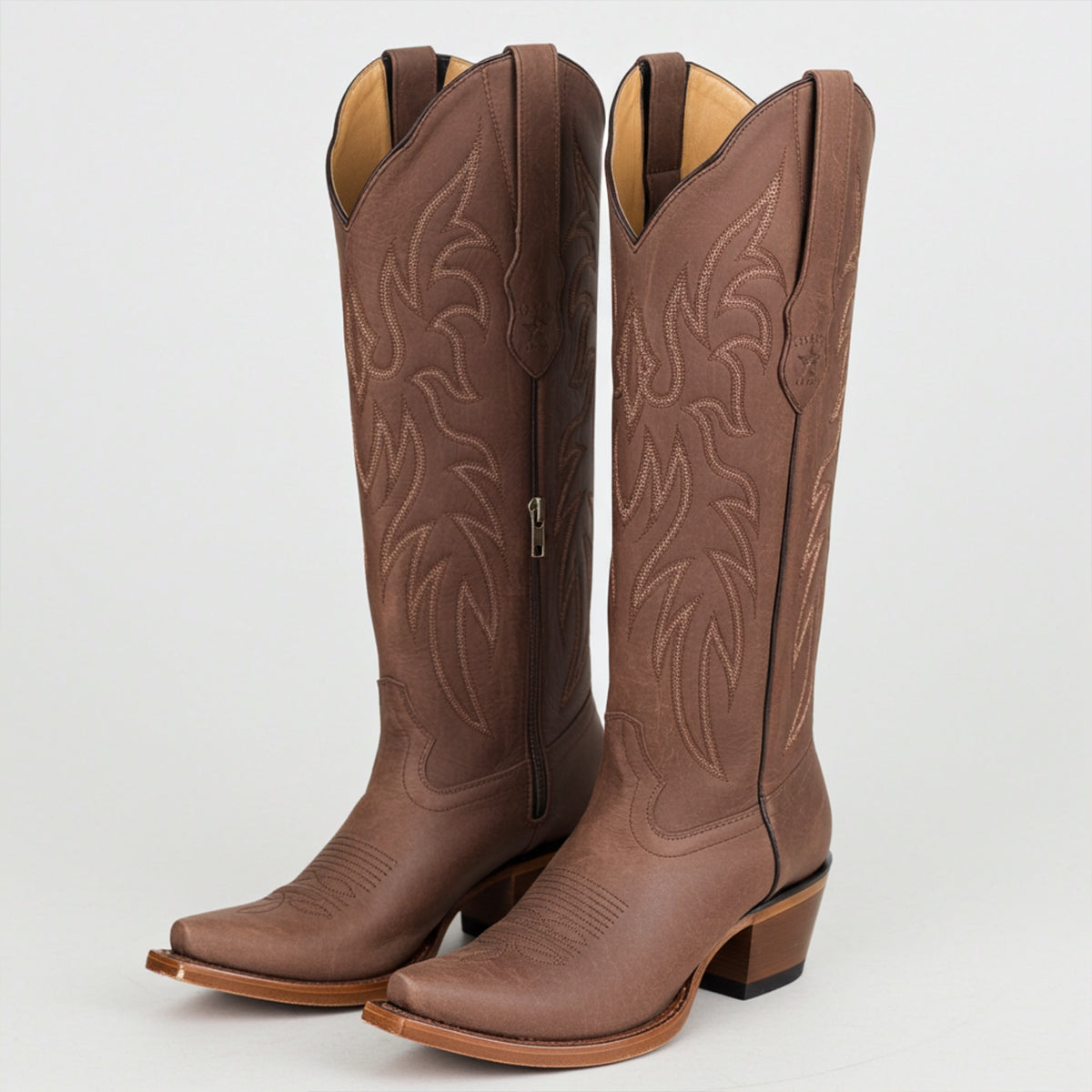 Leather Botas Altas CafÃ©s Jeans Outfit Botas Cafe Largas Botas