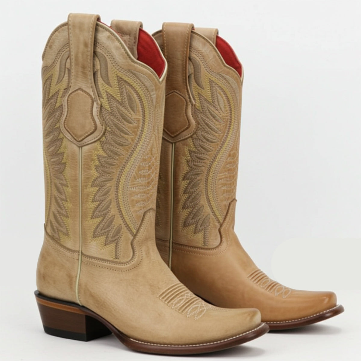Vintage Honey Women's Cowboy Boots Semi Square Toe