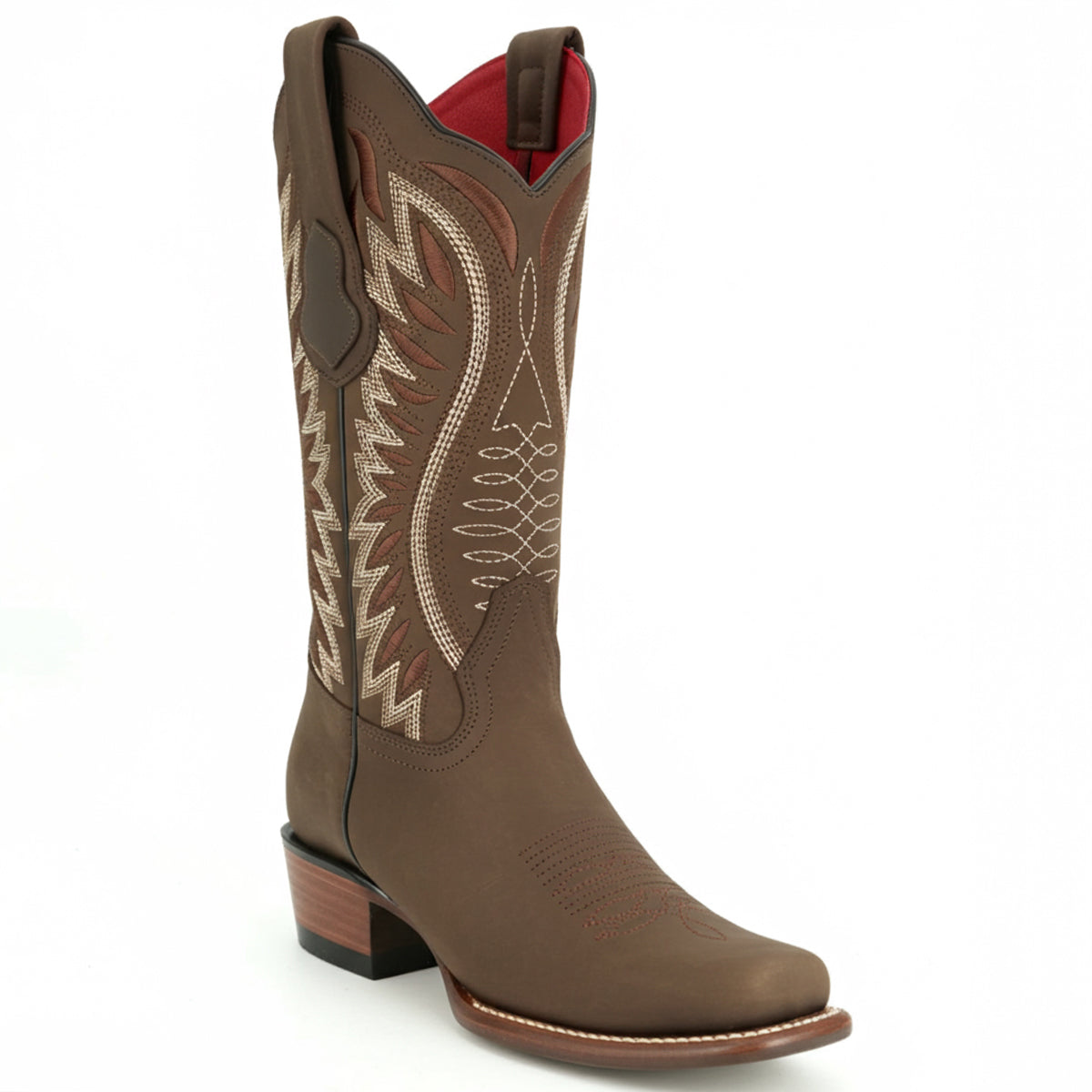 Women's Brown Semi Square Toe Cowboy Boot