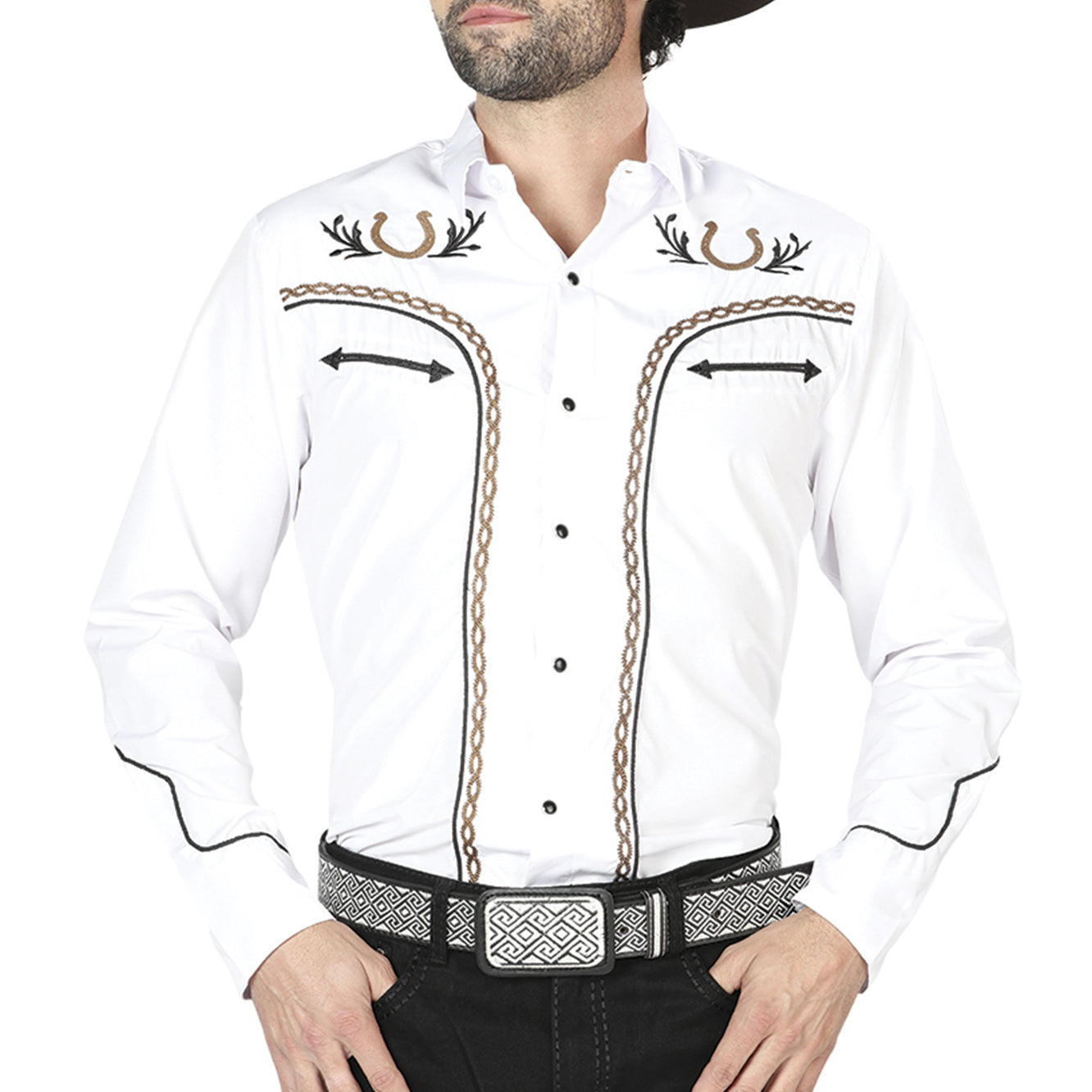 El General Mens White Pearl Snap Shirt 2XL / White El General Mens White Pearl Snap Shirt 2XL / White