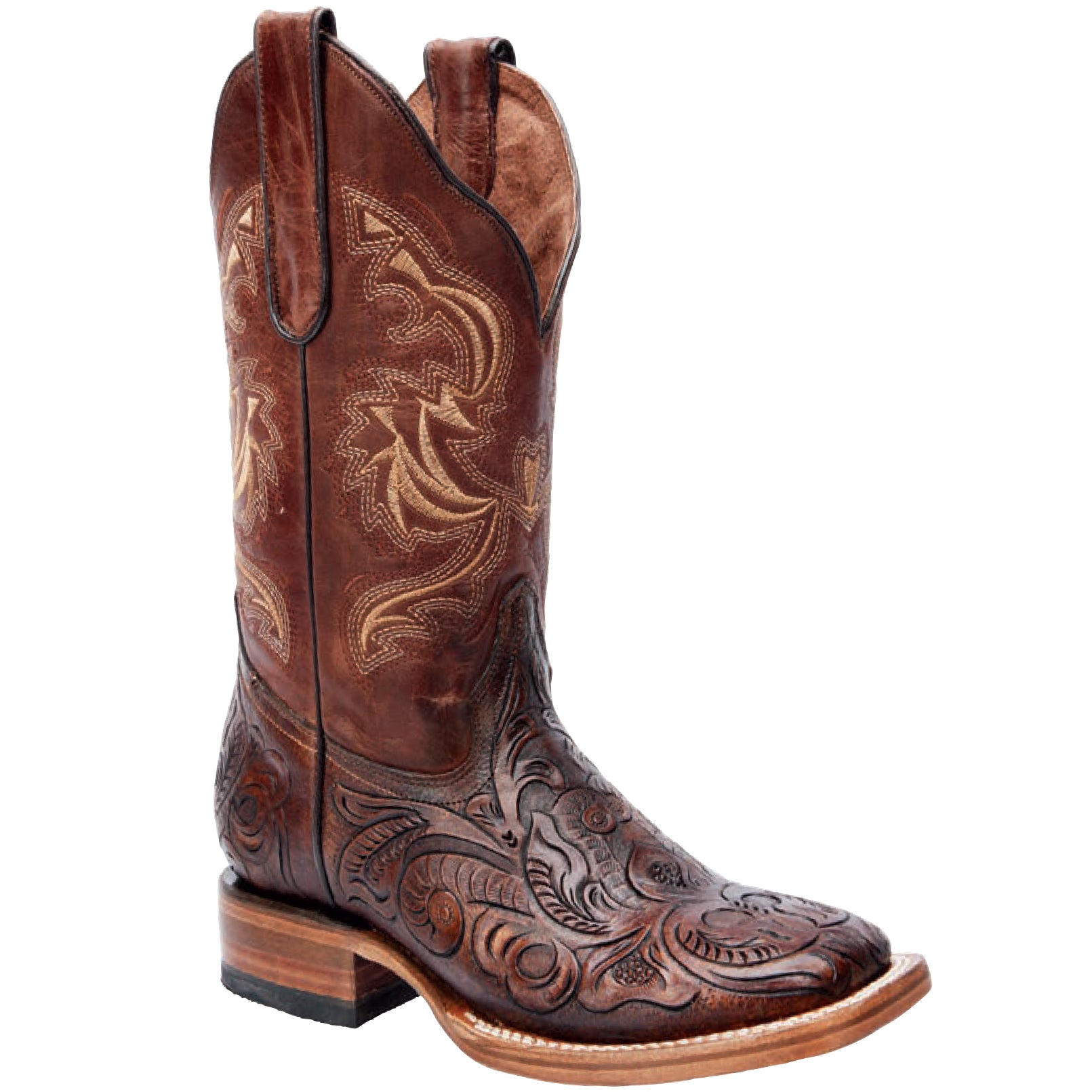 tooled leather boots womens