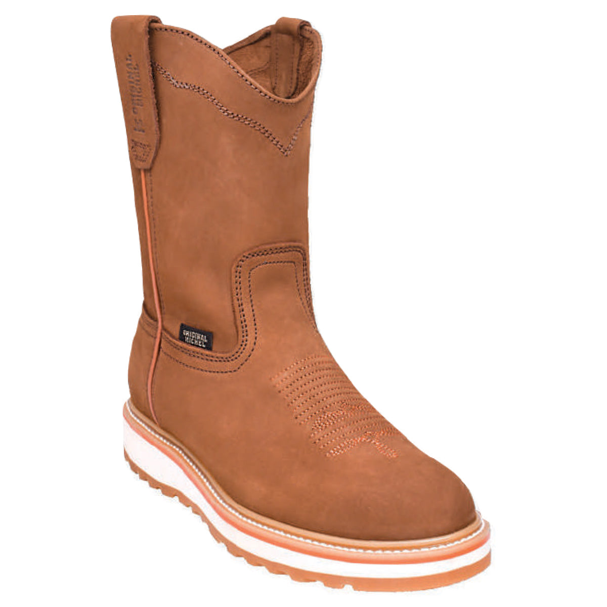 Original Michel Men's Tan Brown Pull On Work Boots H-50D