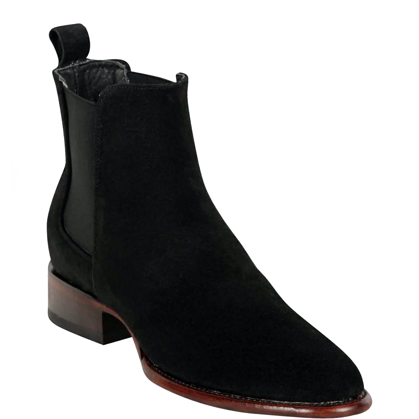 Mens Suede Chelsea Boots R Toe 10 / Black Mens Suede Chelsea Boots R Toe 10 / Black