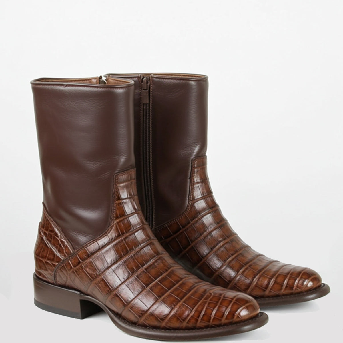 Brown Men's Caiman Dress Boots