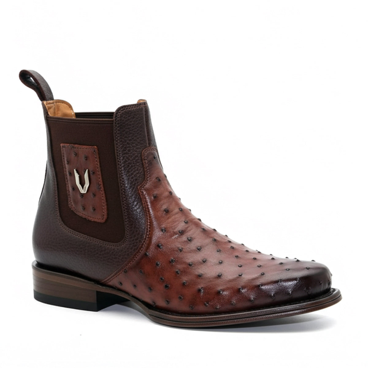 Men\'s Brown Leather Studded Chelsea Boots by Animo NWOT Men main image 3