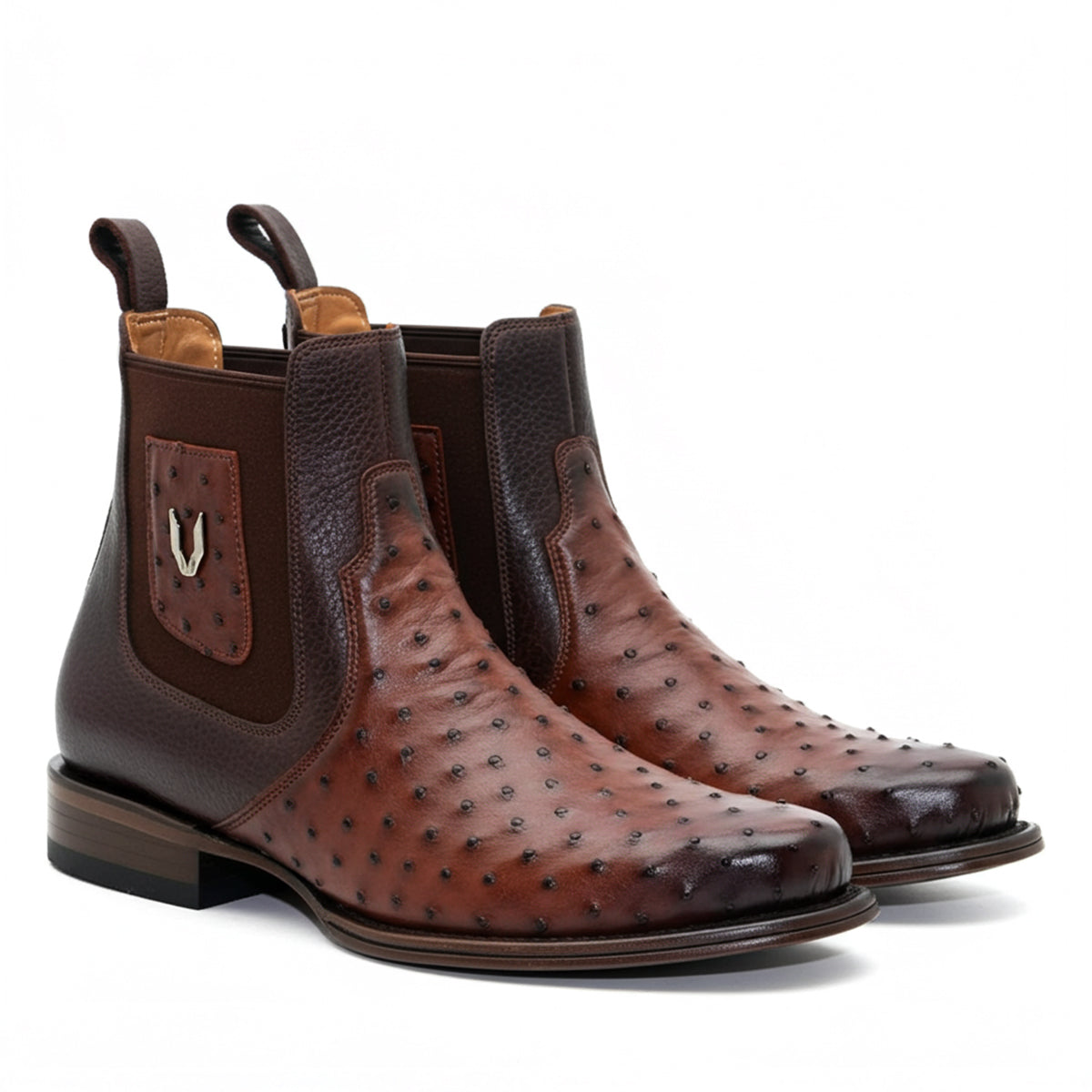 Milan Brown Ostrich Boots