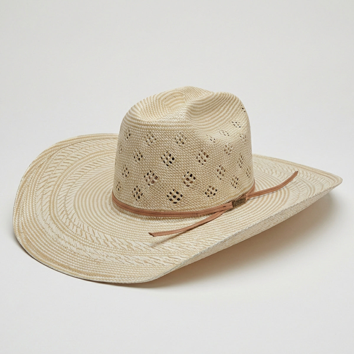 Ivory Pointed Cowboy Fedora Hat Jackson - Pencil Brim Fedora Hat - Ivory – Dope Headwear main image 4