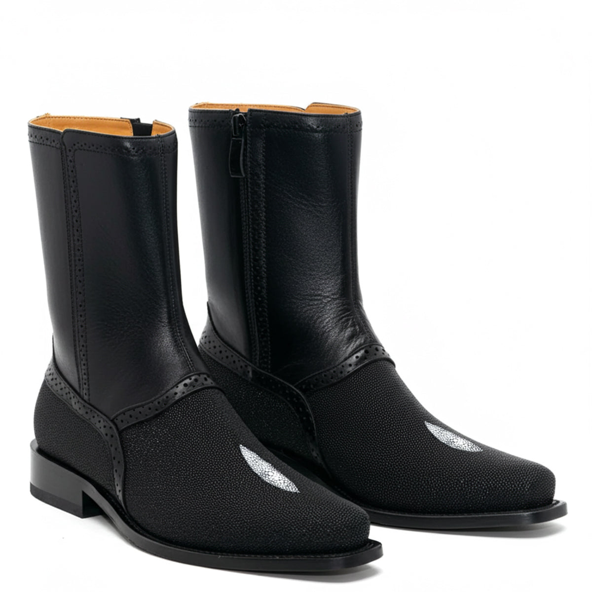 Men's Stingray Dress Boot | Elegant Style R Toe 12 / Black Men's Stingray Dress Boot | Elegant Style R Toe 12 / Black