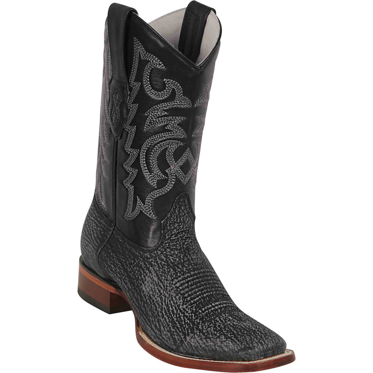 black shark skin cowboy boot