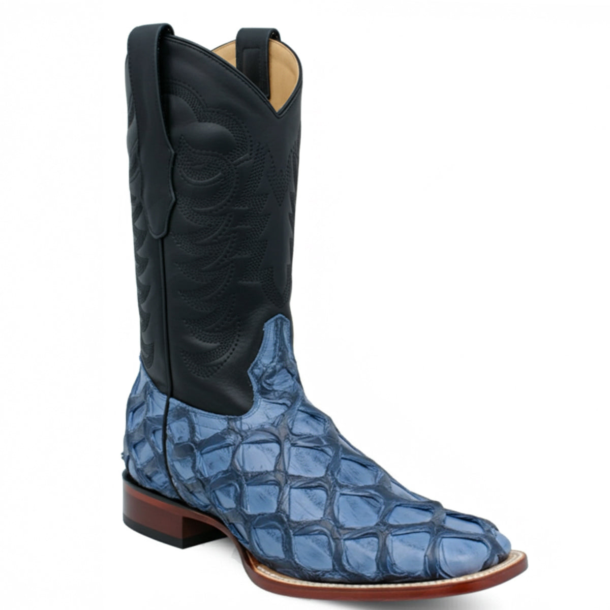 Los Altos Denim Blue Pirarucu Boot
