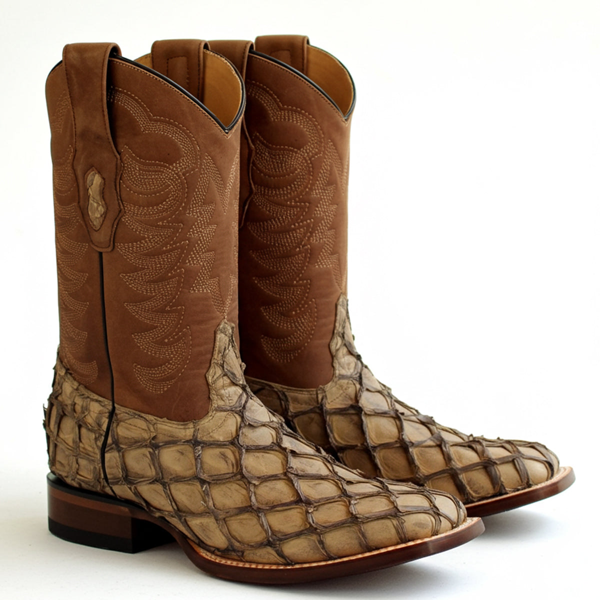 Los Altos Mocha Brown Pirarucu Boots