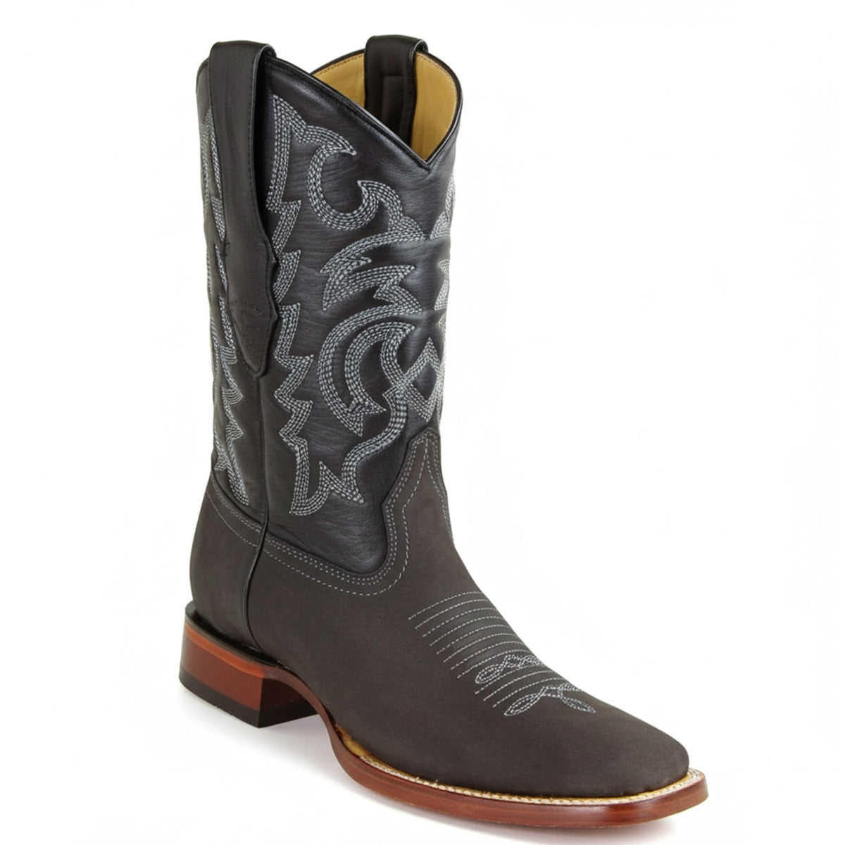 Los Altos Grey Square Toe Cowboy Boot