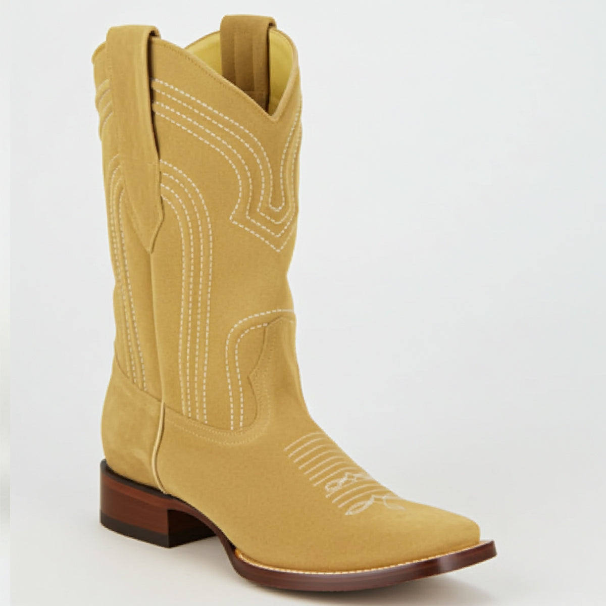 Los Altos Men's Wide Square Toe Suede Leather Short Boots - Oryx 82B6311 main image 1