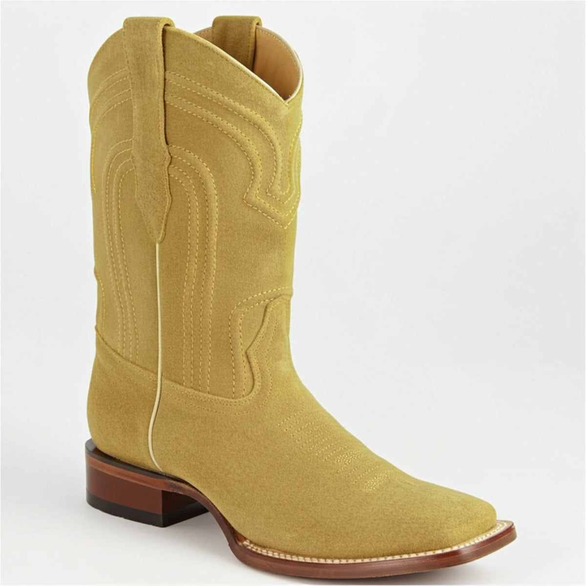 Los Altos Antique Saddle Suede Square Toe Boot