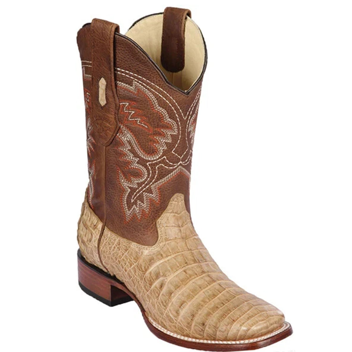 Honey Caiman Square Toe Cowboy Boot