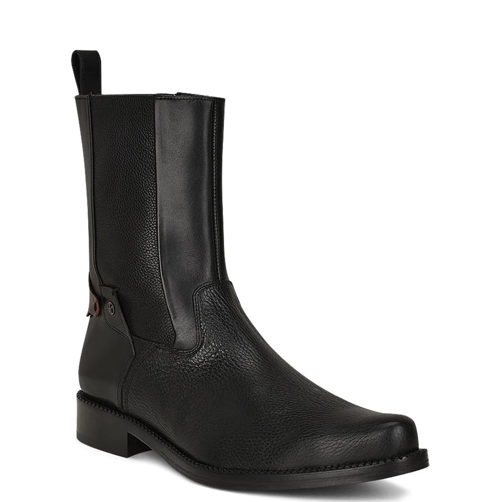 Franco Cuadra Elegant Black Deer leather Dress Boots - Men Boots Dress Black 9.5 Franco Cuadra Elegant Black Deer leather Dress Boots - Men Boots Dress Black 9.5