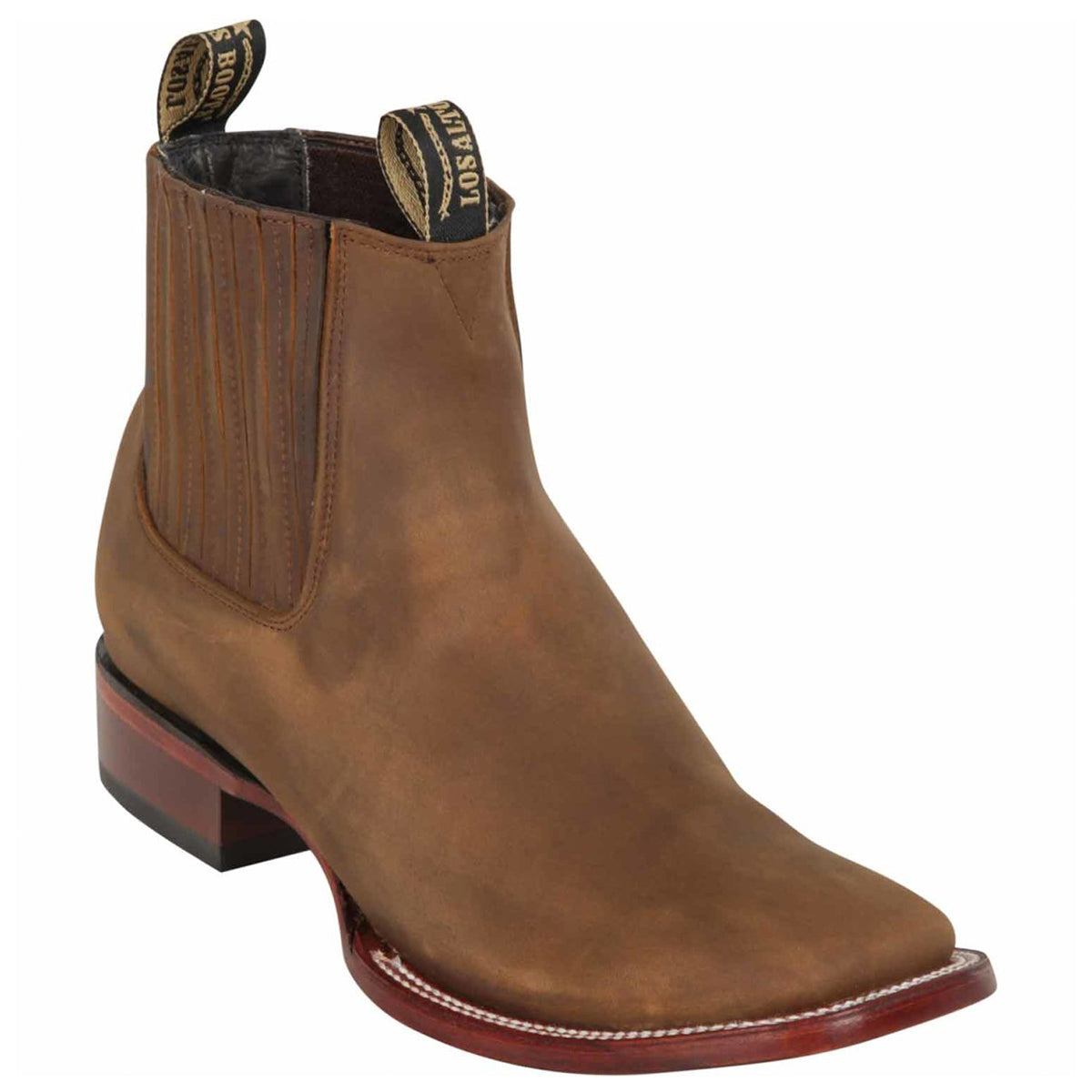 Los Altos Tan Short Cowboy Boots display picture 1