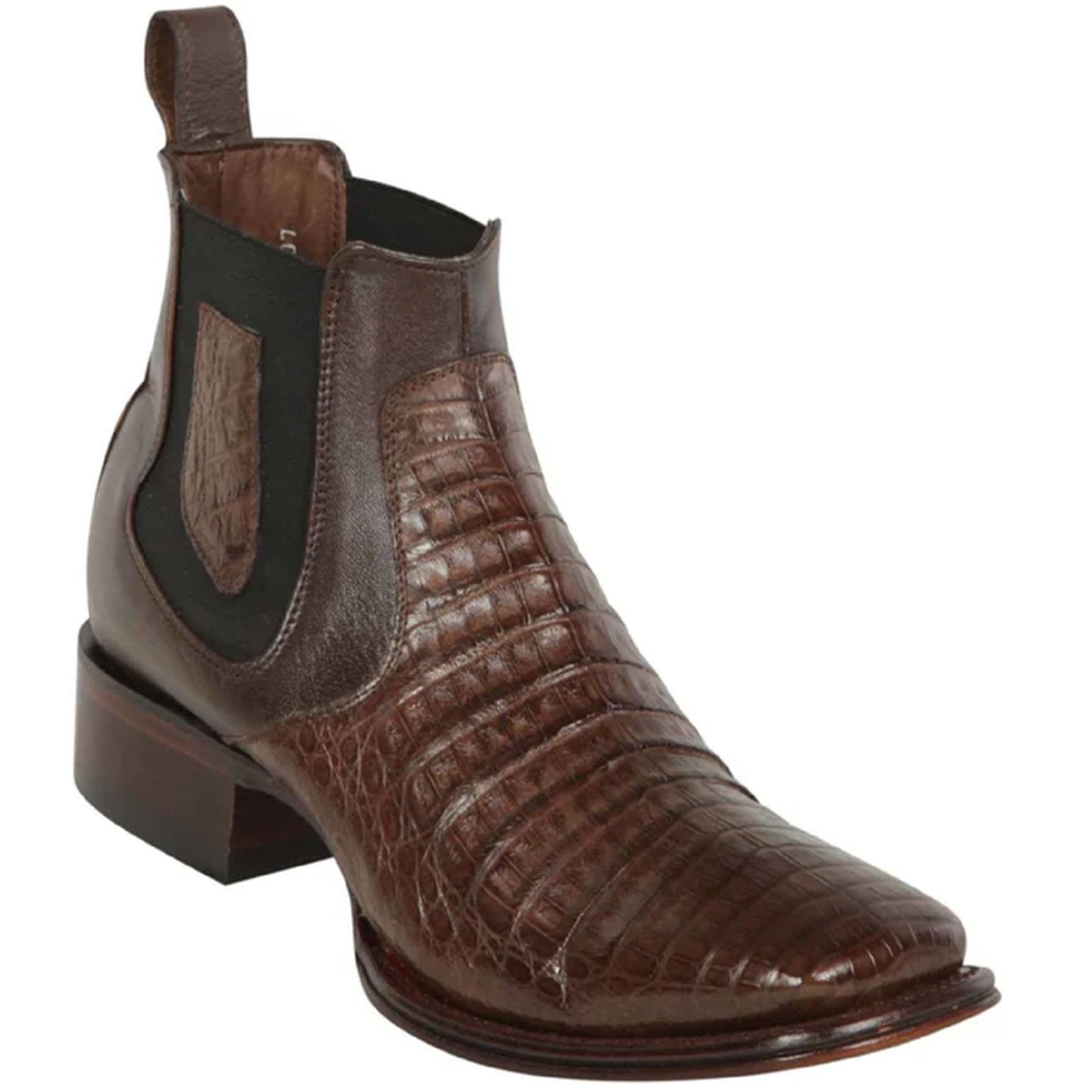 Brown Caiman Print Boots